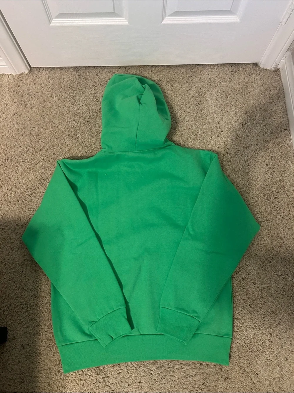 sp5der Green Graphic Hoodie with Spiderweb Motif